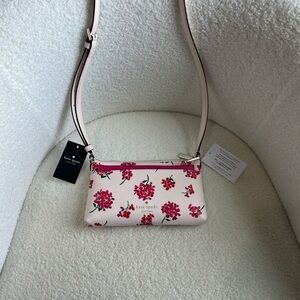 Kate Spade Cream and Red Floral Crossbody Bag